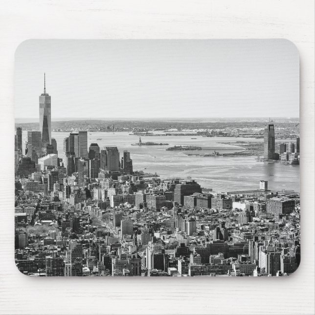 Black White New York City Skyline Musmatta (Framsidan)