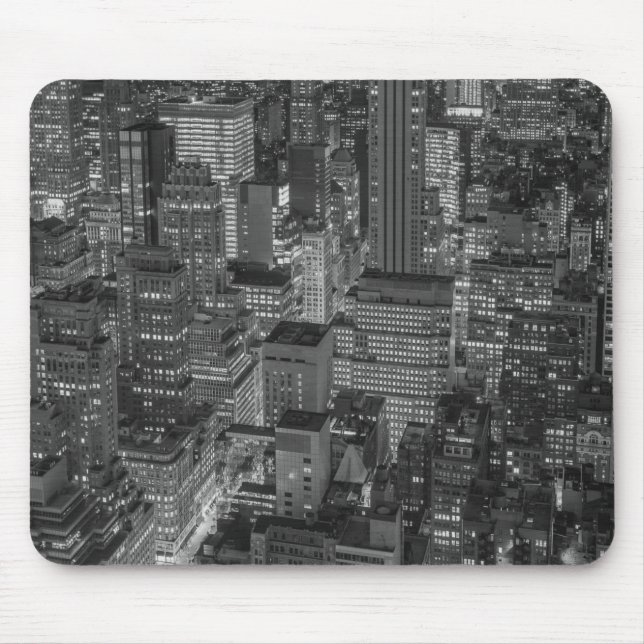 Black White New York City Skyline Musmatta (Framsidan)