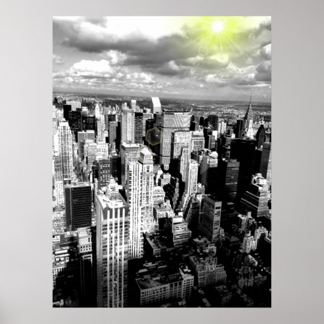 Black & White New York City Skyline Poster (Framsidan)