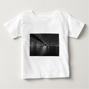 Black White New York City Skyline T Shirt