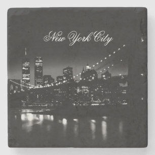 Black & White New York City Stenunderlägg