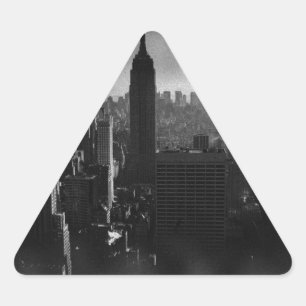 Black & White New York City Triangelformat Klistermärke