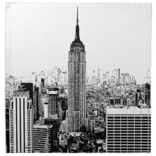 Black & White New York City Tygservett