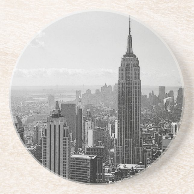 Black & White New York City Underlägg Sandsten (Framsidan)