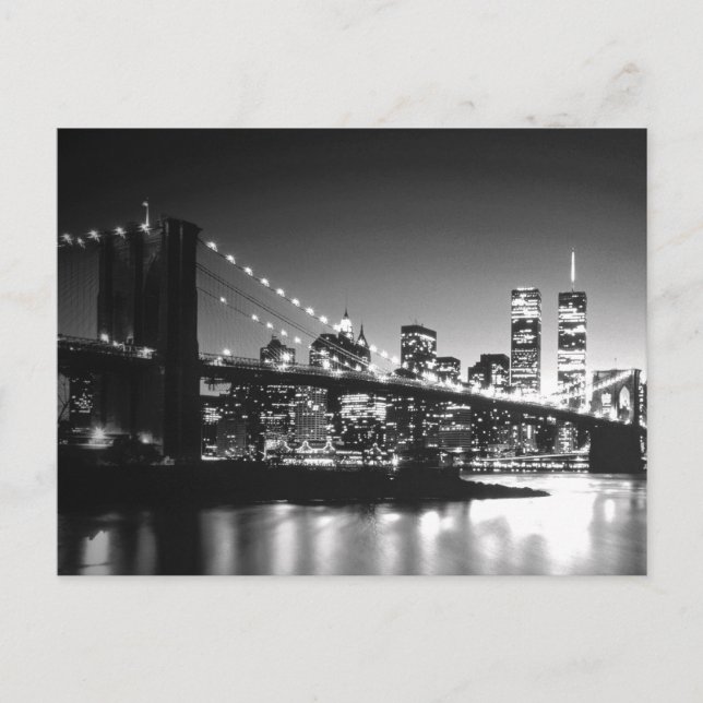 Black & White New York City Vykort (Framsida)