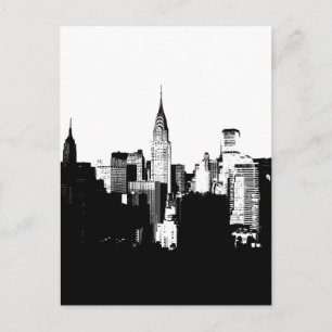 Black & White New York City Vykort