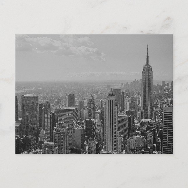 Black & White New York City Vykort (Framsida)