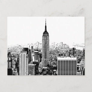 Black & White New York City Vykort