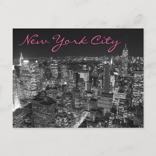 Black & White New York City Vykort (Framsida)