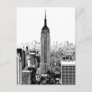 Black & White New York City Vykort
