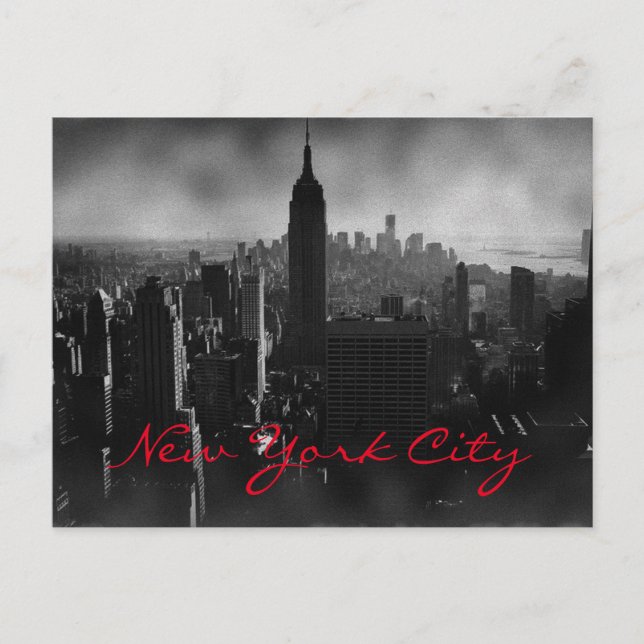 Black & White New York City Vykort (Framsida)