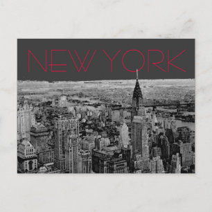 Black White New York City-vykort Vykort