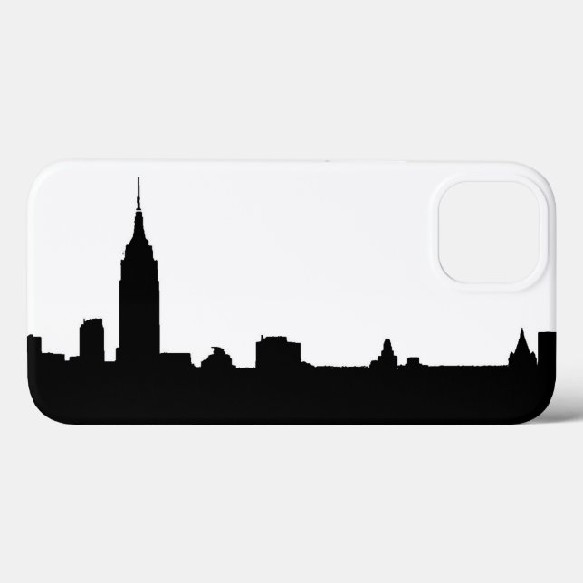 Black White New York Silhouette (Baksida (horisontell))