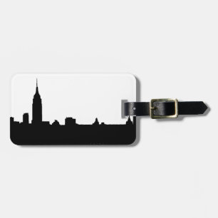 Black & White New York Silhouette Bagagebricka