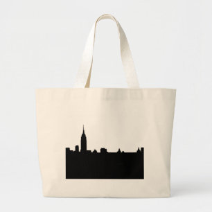 Black & White New York Silhouette Jumbo Tygkasse