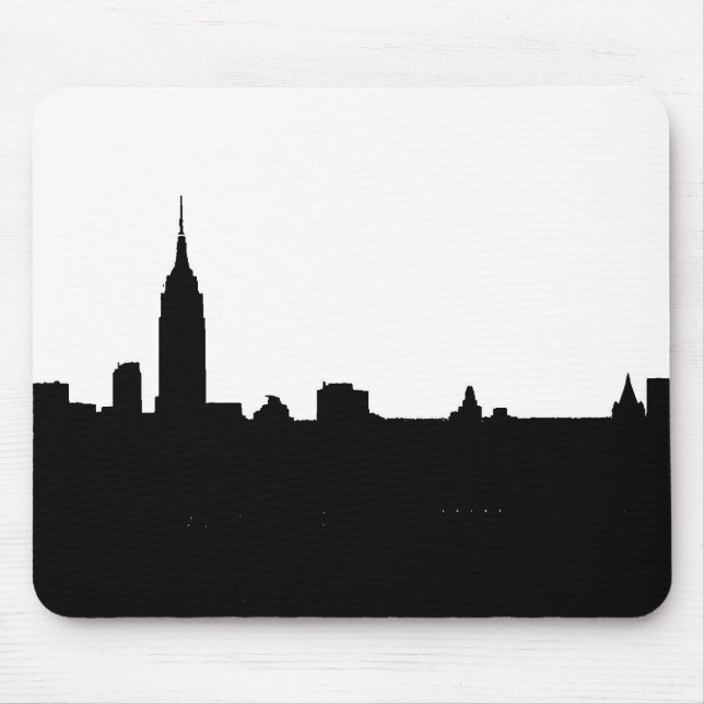 Black & White New York Silhouette Musmatta (Framsidan)