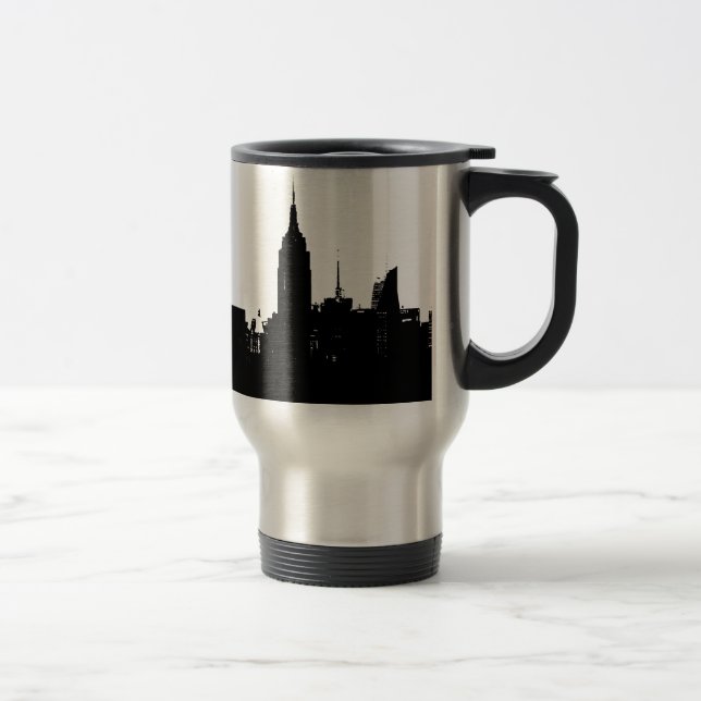 Black White New York Silhouette Resemugg (Höger)