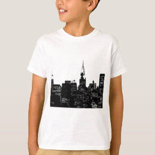Black & White New York Silhouette Tee Shirt