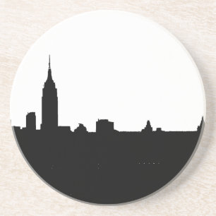 Black & White New York Silhouette Underlägg