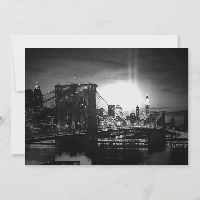 Black & White New York Skyline-inbjudan (Framsida)
