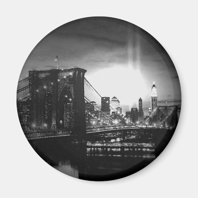 Black & White New York Skyline Magnet (Framsidan)