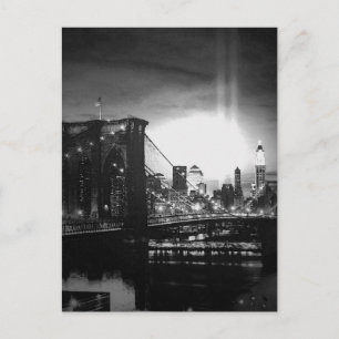 Black & White New York Skyline Vykort