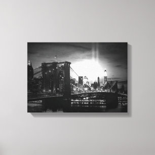 Black & White New York Skyline Wrapped Canvas
