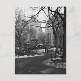 Black White NY Central Park Vykort