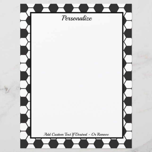 Black White Ocer Ball Mönster Personalize (Framsida)