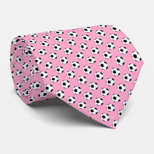 Black White Ocer Fútbol Bollar om Rosa på nejlikor Slips