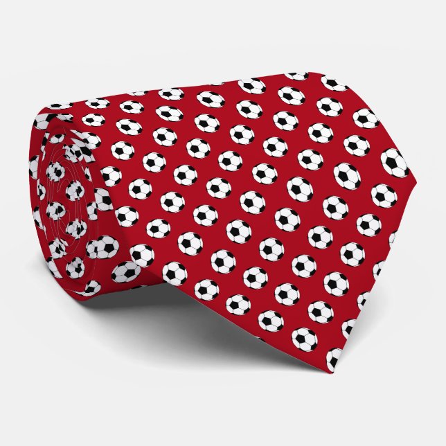 Black White Ocer Fútbol Bollar på Mörk Red Slips (Rullad)