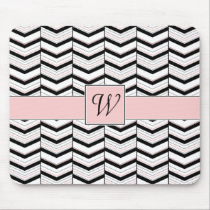 Black White och  Chevron Mousepad Musmatta