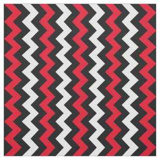 Black White och Red Chevron Tyg