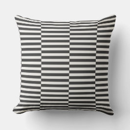 Black & White Offset Checker Mönster Dekorativ kud Kudde