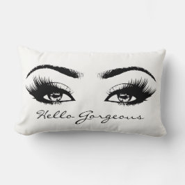 Black White Öga Makeup Lash Hej Gorgous Lumbarkudde