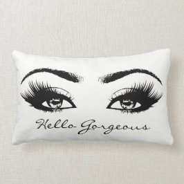 Black White Öga Makeup Lash Hej Gorgous Lumbarkudde