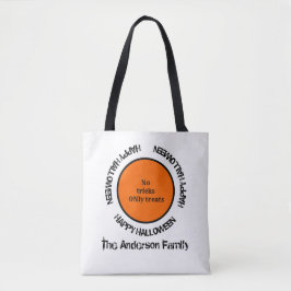 Black White Orange Spooky Modern Happy halloween Tygkasse
