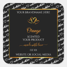 Black White Ord Cloud Product Label Orange Hearear