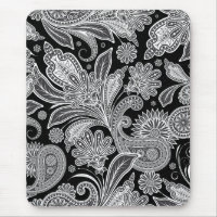 Black & White Ornate Paisley Mönster