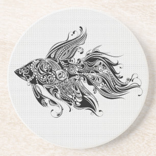 Black & White Ornate-Tattoo Art Underlägg