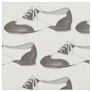 Black White Oxford Tap Shoe Dance Teacher Tapdance Tyg