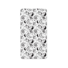 Black & White Paisley Mönster - Elegant Textilkons Adressetikett