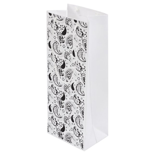 Black & White Paisley Pattern –Elegant Textile Art (Baksidan Vinklad)