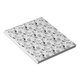 Black & White Paisley Pattern –Elegant Textile Art Anteckningsblock