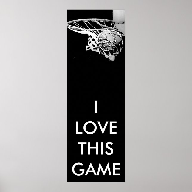 Black & White Panoramic Basketball Poster (Framsidan)