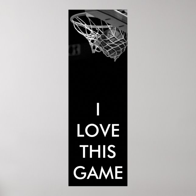 Black & White Panoramic Basketball Poster (Framsidan)