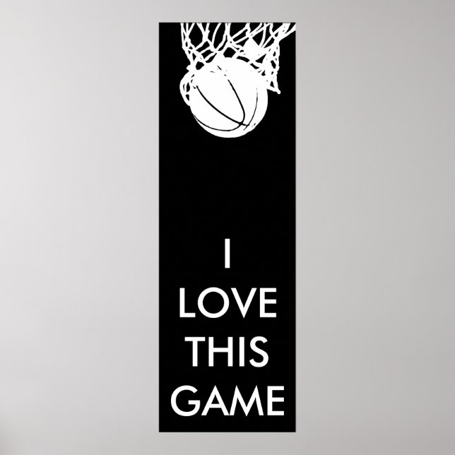 Black & White Panoramic Basketball Poster (Framsidan)