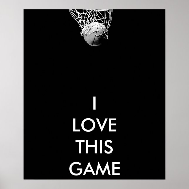 Black & White Panoramic Basketball Poster (Framsidan)