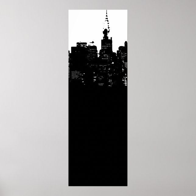 Black & White Panoramic New York City Poster (Framsidan)