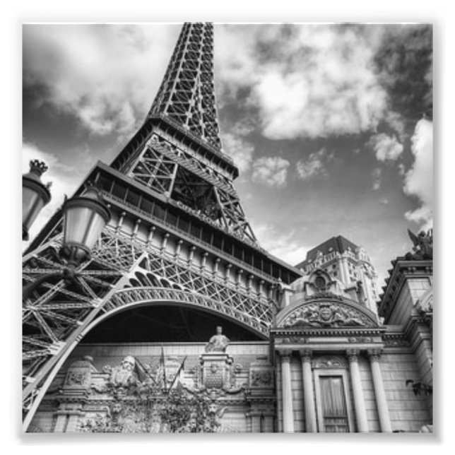 Black & White Paris Fototryck (Framsidan)